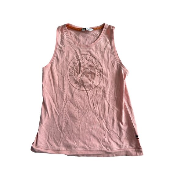 FRENCH OPEN Roland Garros Peach Logo Tennis Tank Top Size L - Picture 1 of 6